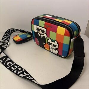 Karl Lagerfeld Paris Crossbody bag with the matching keychain bag two-piece